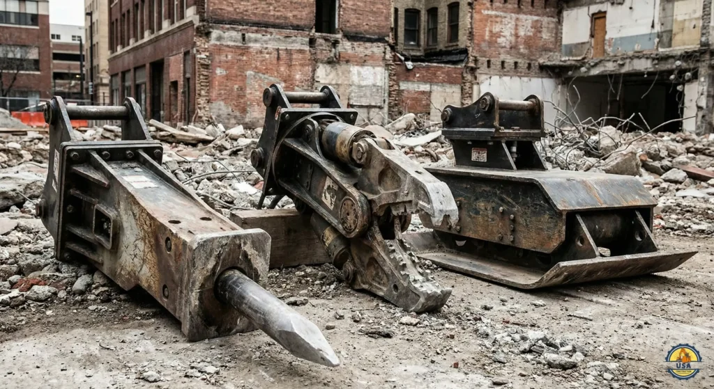 Skid Steer Construction and Demolition Attachments