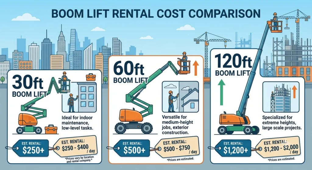 boom lift rental cost comparison