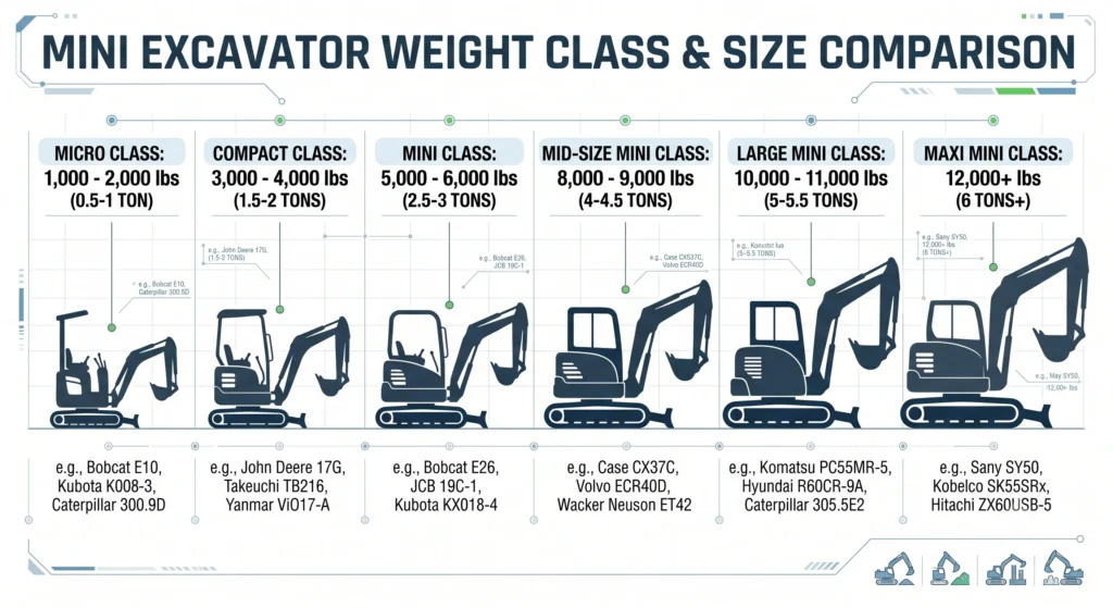 How Much Does a Mini Excavator Weigh?