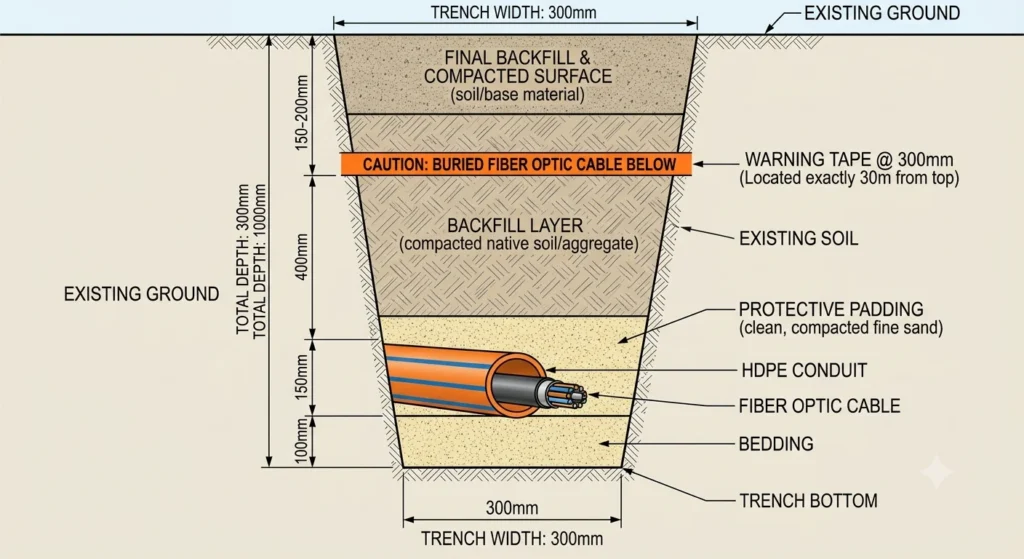 Fiber optic trenching