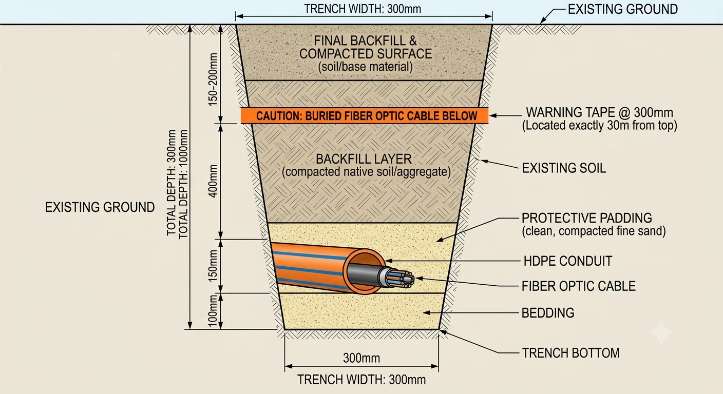 Fiber optic trenching