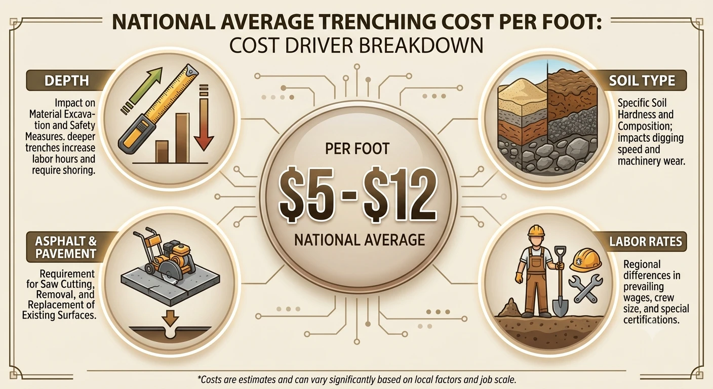 trenching cost per foot