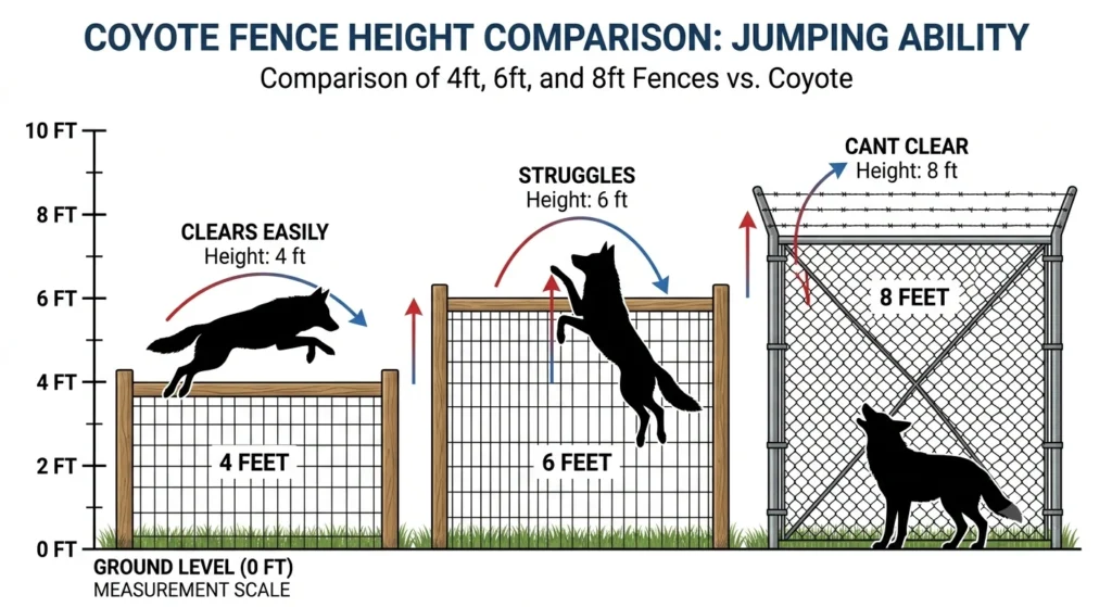 coyote fence height comparison