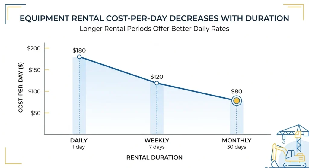 equipment rental cost per day