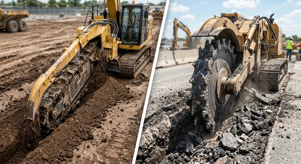 Chain Trencher vs Chain Trencher