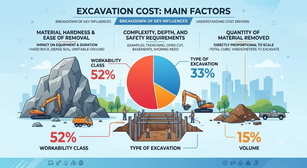 excavation cost main factors
