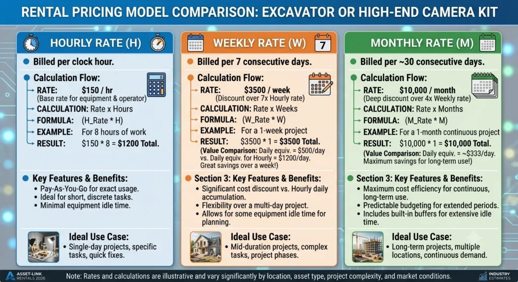 rental pricing model comparison