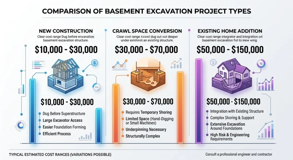 basement excavation cost