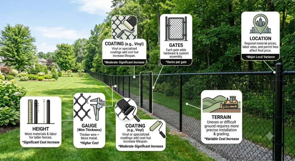 What Affects the Cost of a 200-Foot Chain Link Fence?