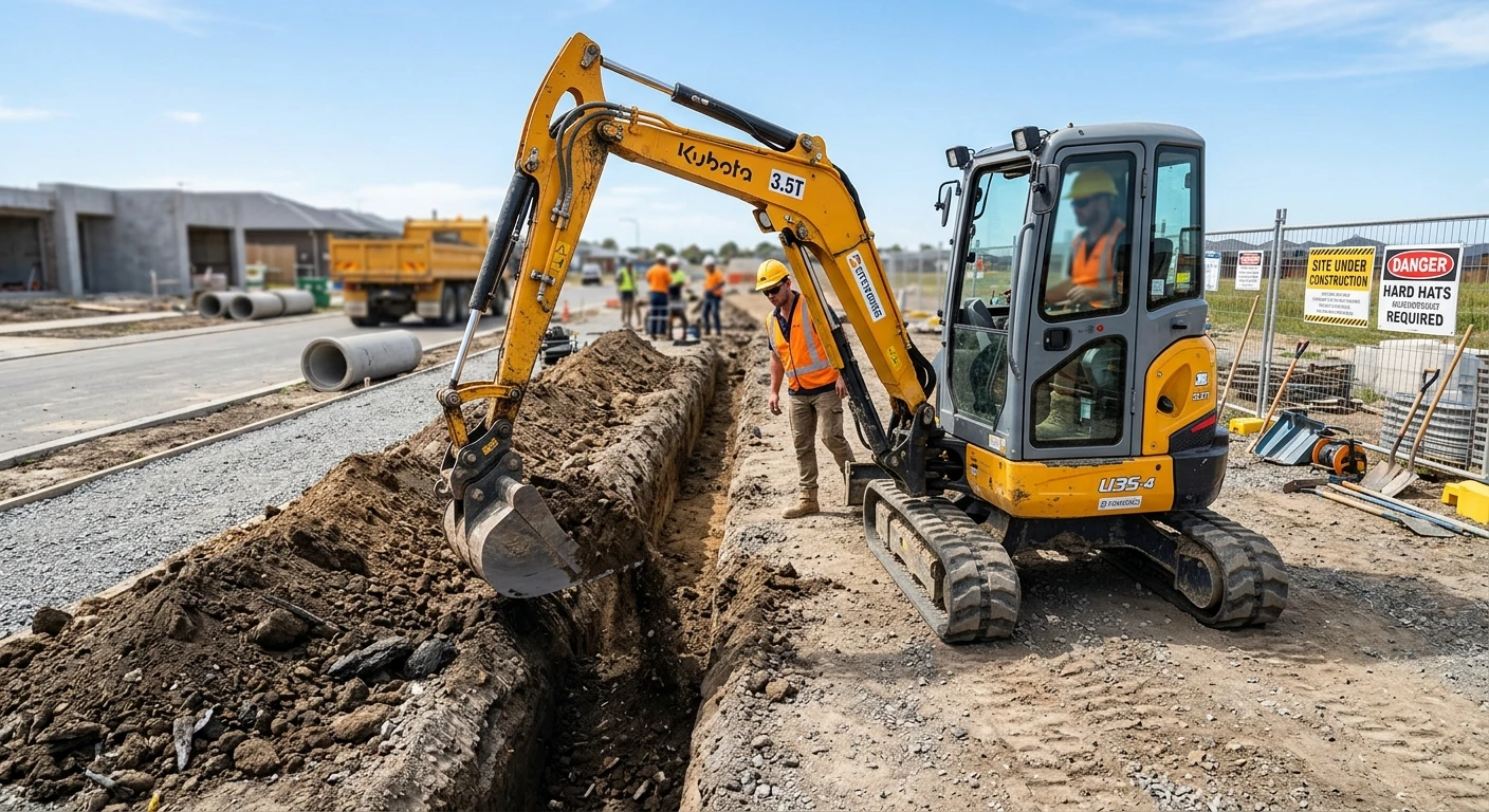 mini excavator cost per hour