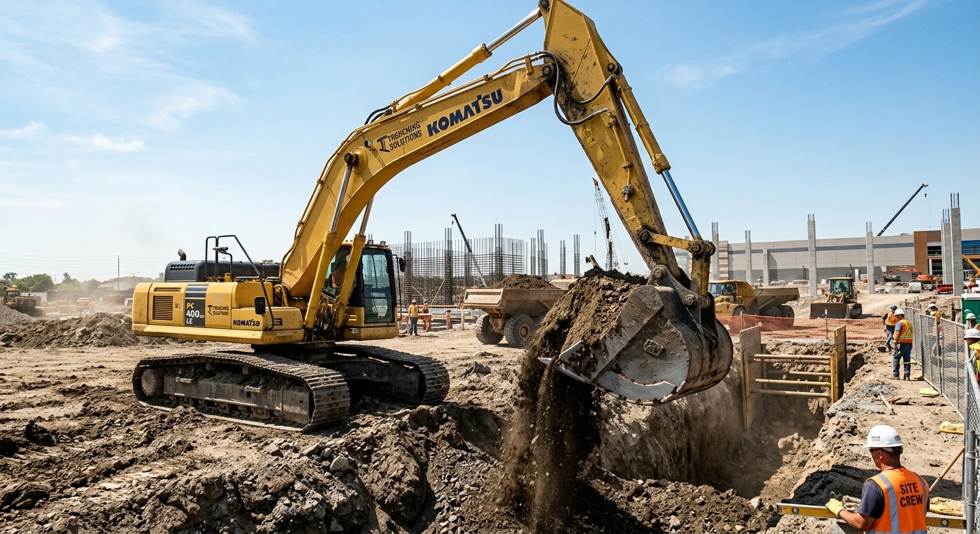 backhoe working