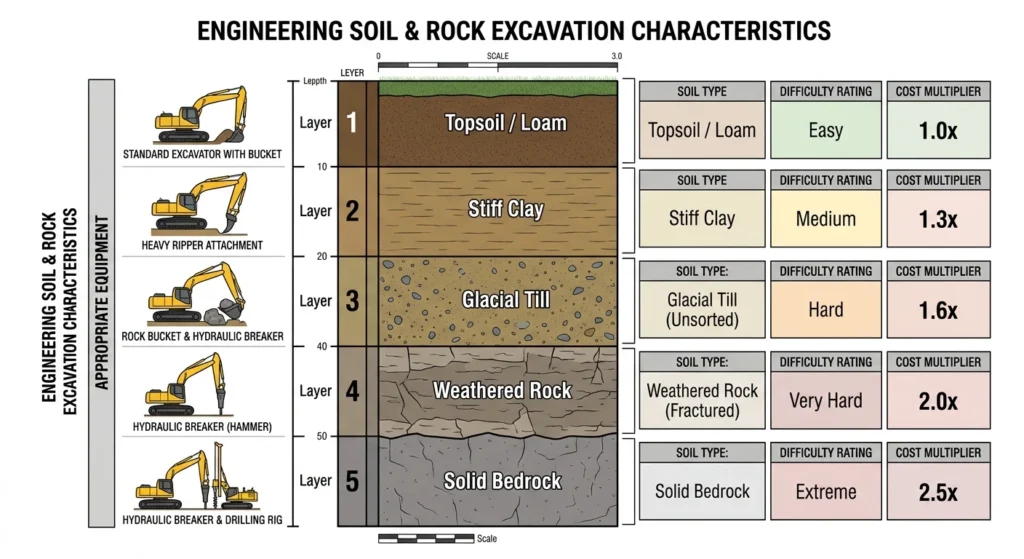 Soil Type Difficulty Diagram