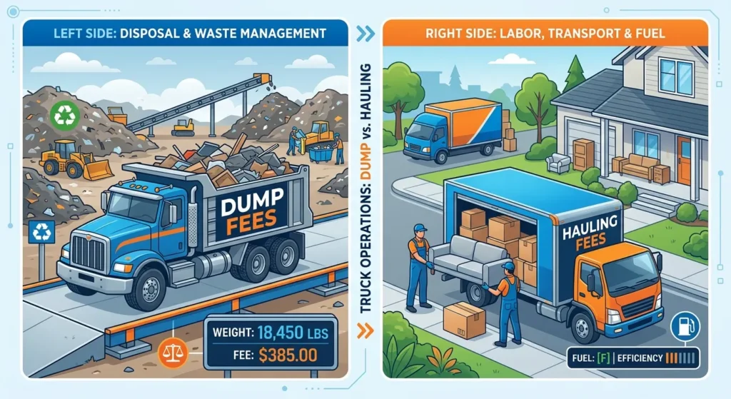 dump fees vs hauling fees