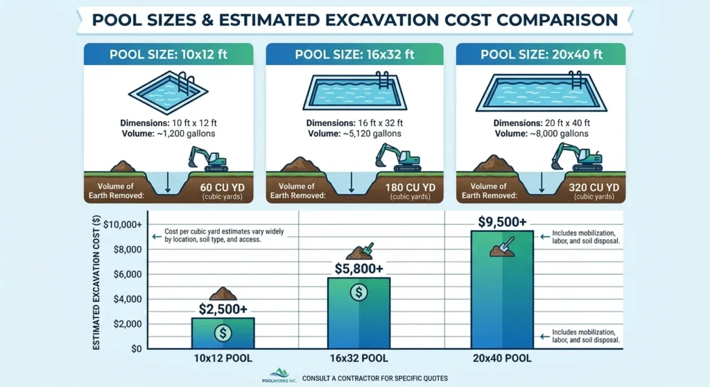 estimated excavation cost comparison