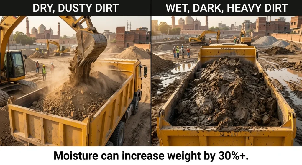 dry vs wet dirt